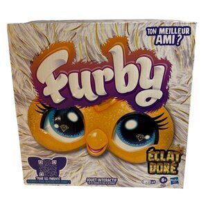 Furby Electronic Toy Gold Glam FRENCH 5 Unique Unlockable Functions Sealed New